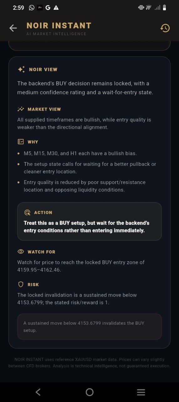 NOIR View explanation with action and risk guidance